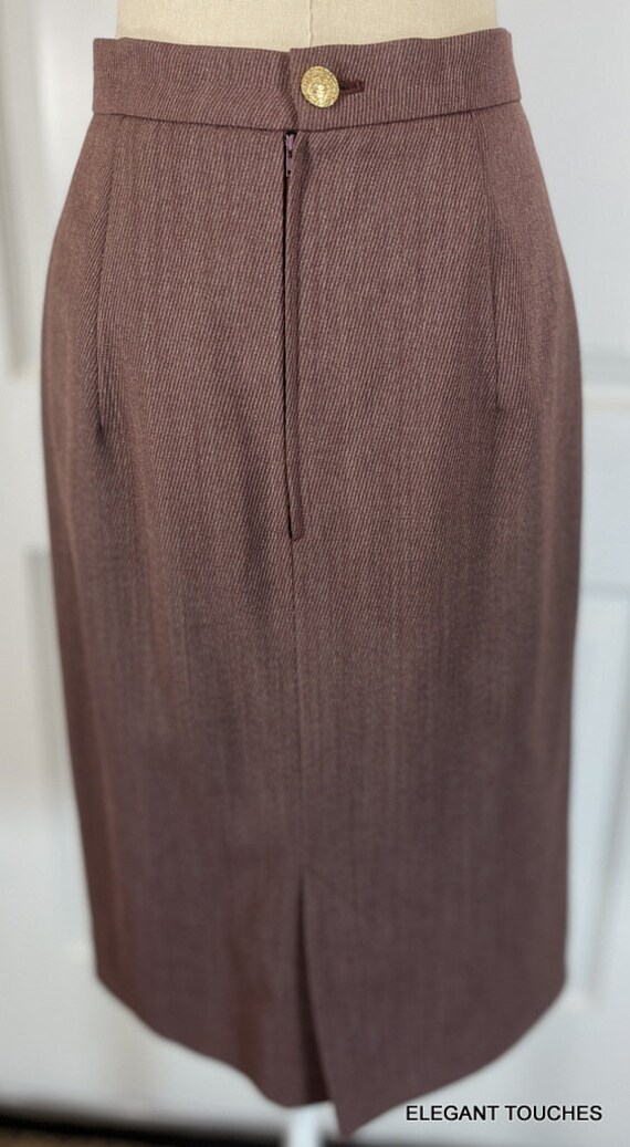 Vintage Emanuel Ungaro Wool Jacket Skirt Suit M W… - image 9