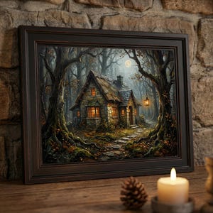 Forest Cottage Art - Etsy