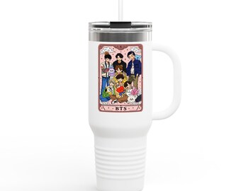 BTS K-Pop Band Portrait Travel Mug | 40oz Insulated Tumbler