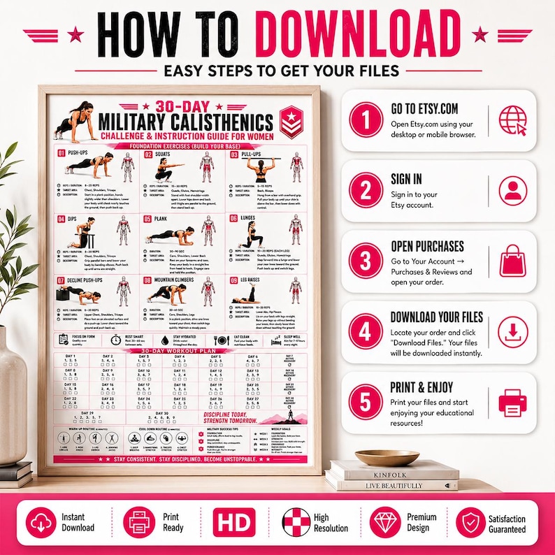 Plank Exercise .pdf Military Calisthenics Workout Plan for Women | 30-day Bodyweight ...