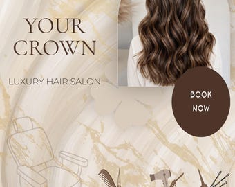 Luxury Hair Salon Canva Template