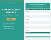 Sinking Funds Tracker | Printable Irregular Expense Planner PDF | A4 + US Letter