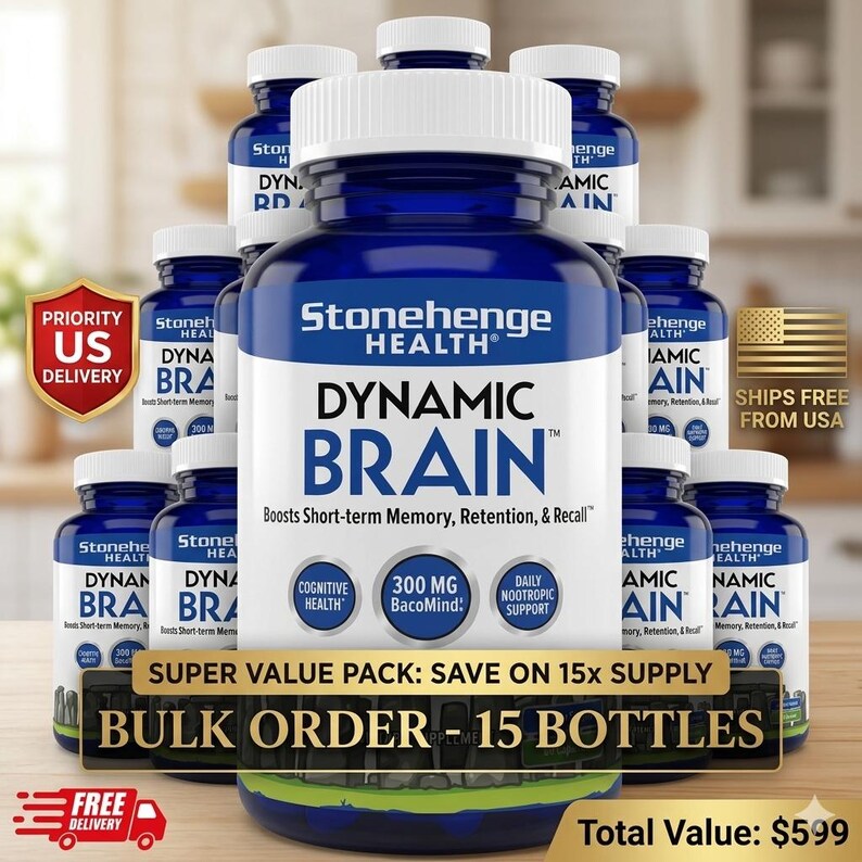 Stonehenge Health Dynamic Brain Supplement – Memory, Focus, Nootropic Support pack of 15 image 3