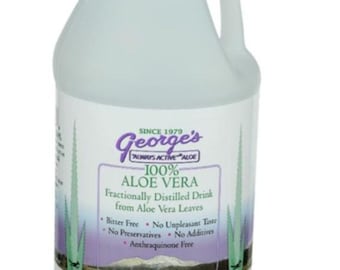 George's 100% pack of 20Aloe Vera Distilled Drink, Half Gallon Jugs