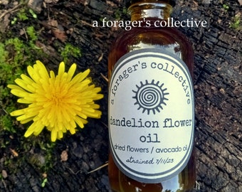 dandelion oil , dandy flower , herbal serum , wildcrafted botanical , artisan handmade