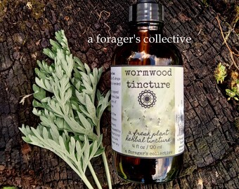 wormwood tincture , artemisia absinthium extract , wildcrafted herbal , artisan handmade