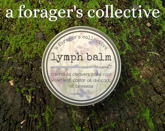 lymph balm , herbal salve , calendula violet poke root