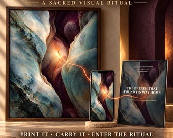 Living Ember Sacred Abstract Art with Guided Meditation PDF, 4:5 Digital Download