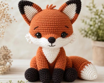 Fox Crochet Pattern | Amigurumi Fox PDF | Easy Step-by-Step Tutorial | DIY Plush Toy | Beginner Crochet | Woodland Animal Gift