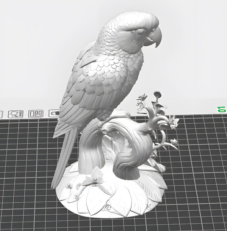 Realistic Parrot STL & 3MF File for 3D Printing – Tropical Bird Home ...