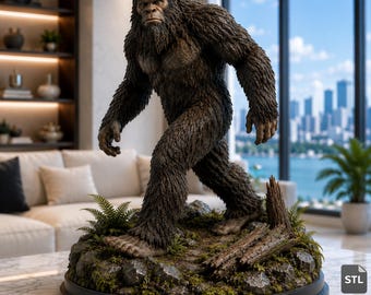 Archivos STL y 3MF realistas de Bigfoot – Modelo 3D de Sasquatch para impresión, descarga digital