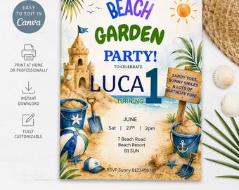 Garden Summer Beach Party Invitation