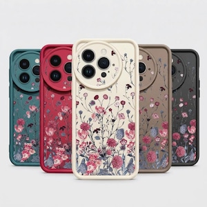 Retro Floral Handyhülle, ästhetisches Wildblumen Design, stoßfeste TPU Abdeckung, niedlicher Cottagecore Stil, OnePlus 15 13 12 11 Nord Hülle