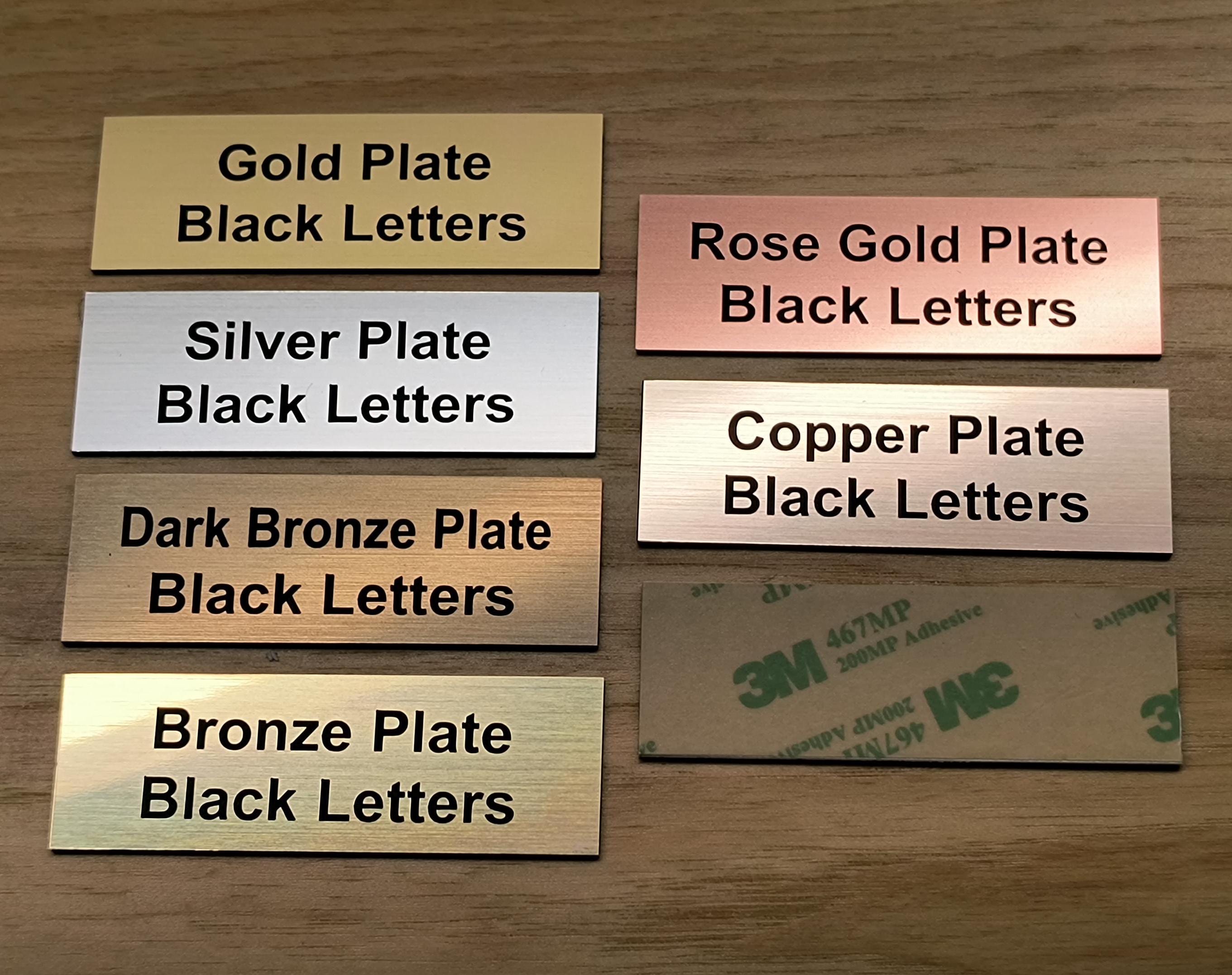 Custom Engraved 2x4 Aluminum Plate - Sublimation Name Tag, Trophy, Or Sign (Personalized Plaque)