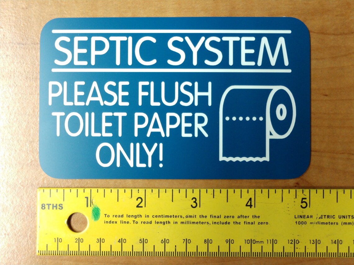 SEPTIC SYSTEM Flush Toilet Paper Only Engraved 3x5inch Etsy