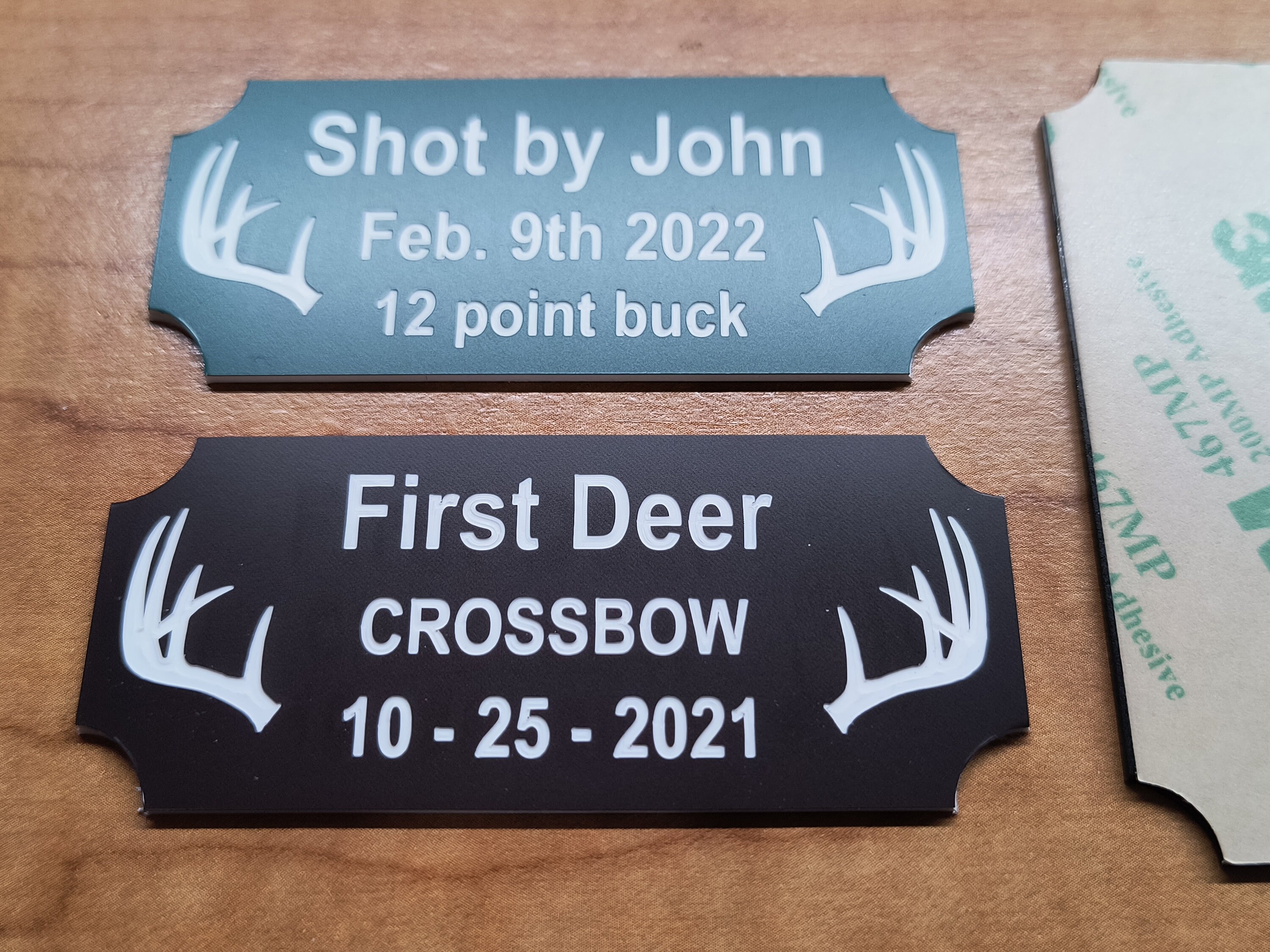 Custom Engraved Buck Plaque With Antlers | Pine Green or Dark Brown ...