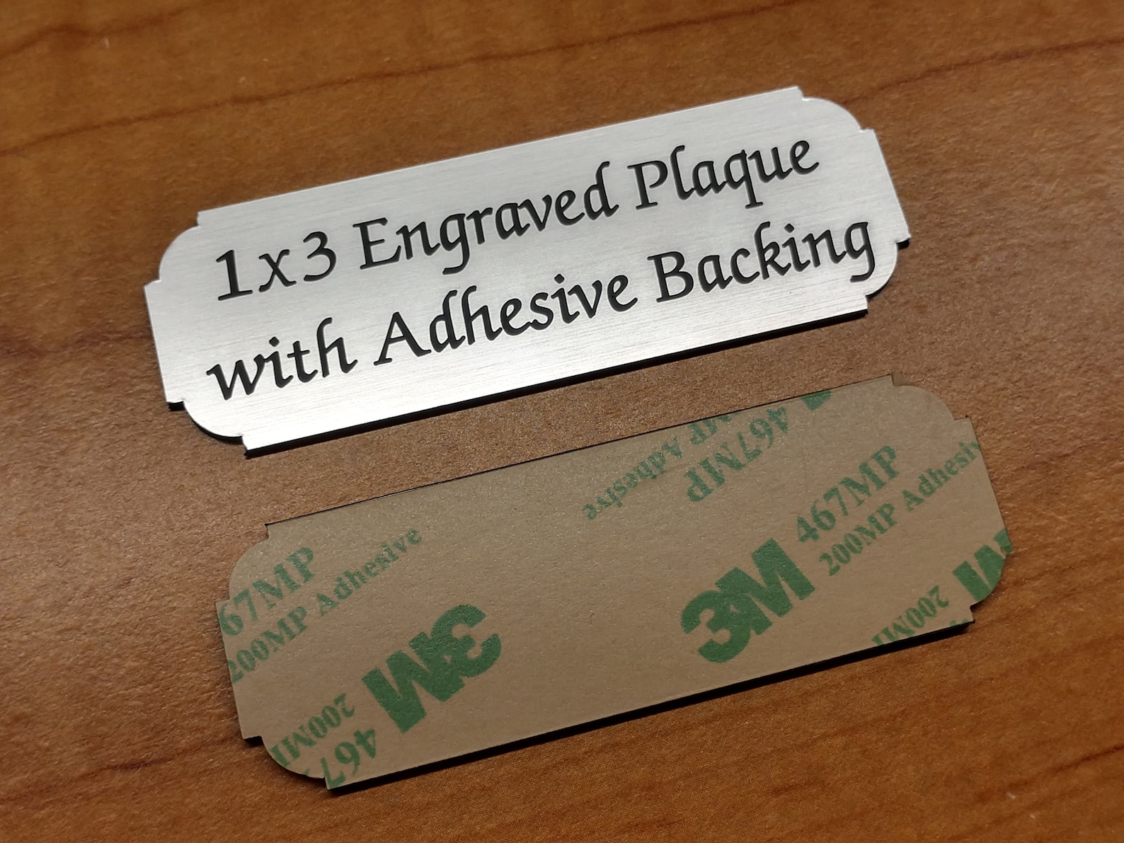 Custom Engraved 1x3 Plate With Calligraphy Script Font With Adhesive ...