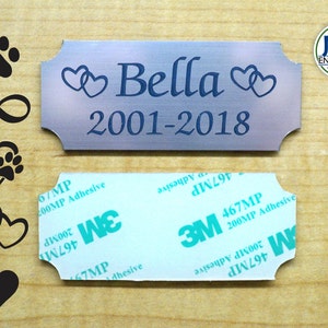 Custom Engraved 1.25x3-inch Copper Name Plate | In Memory of Plaque Cats Dogs Pets Urn Ash Box Personalized Engraving Cat Dog Tag Memorial
