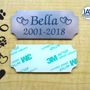 Custom Engraved 1.25x3-inch Name Plate Loving Memory of Plaque for Cats Dogs Pets Urn Ash Box Personalized Engraving Cat Dog Tag Keepsake Copper