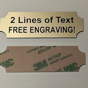 Custom Engraved 1x3 Brushed Gold Personalized Plate / Plaque Collectible Trophy Award Urn Loving Memory of Placard Sign Signage
