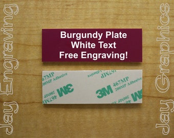 Custom Engraved 1x3 Gold Plate Adhesive Backing | Etsy