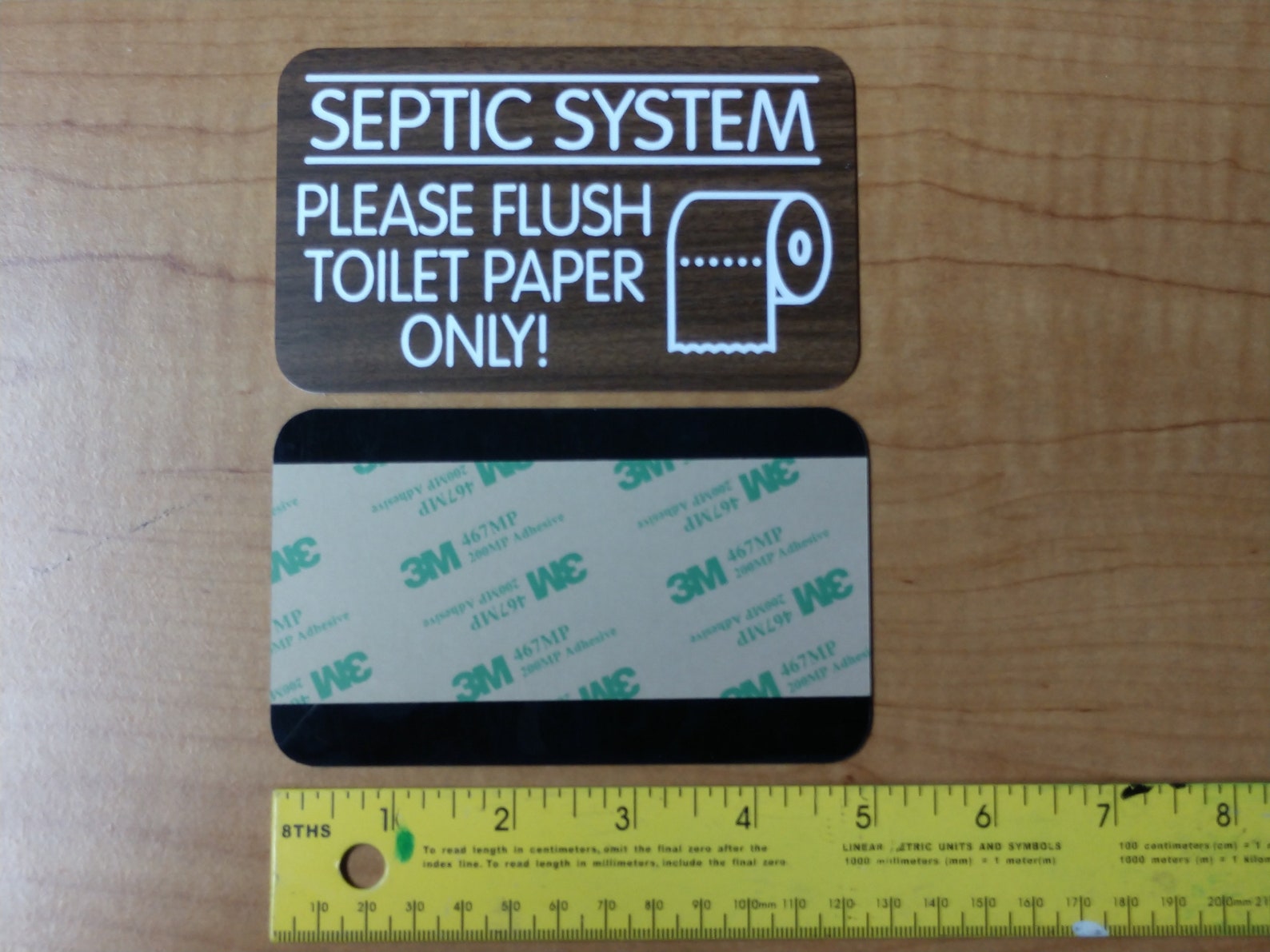 SEPTIC SYSTEM Please Flush Toilet Paper Only Engraved Etsy