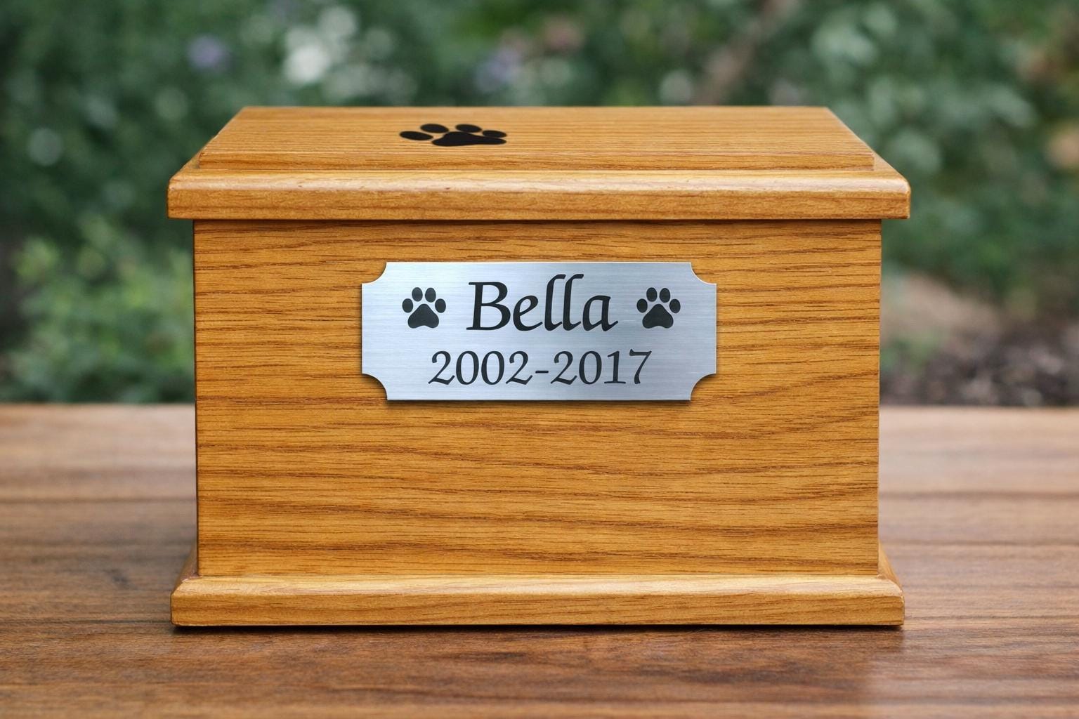 Custom Engraved Pet Memorial Name Plaque | Silver Plate in Memory of ...