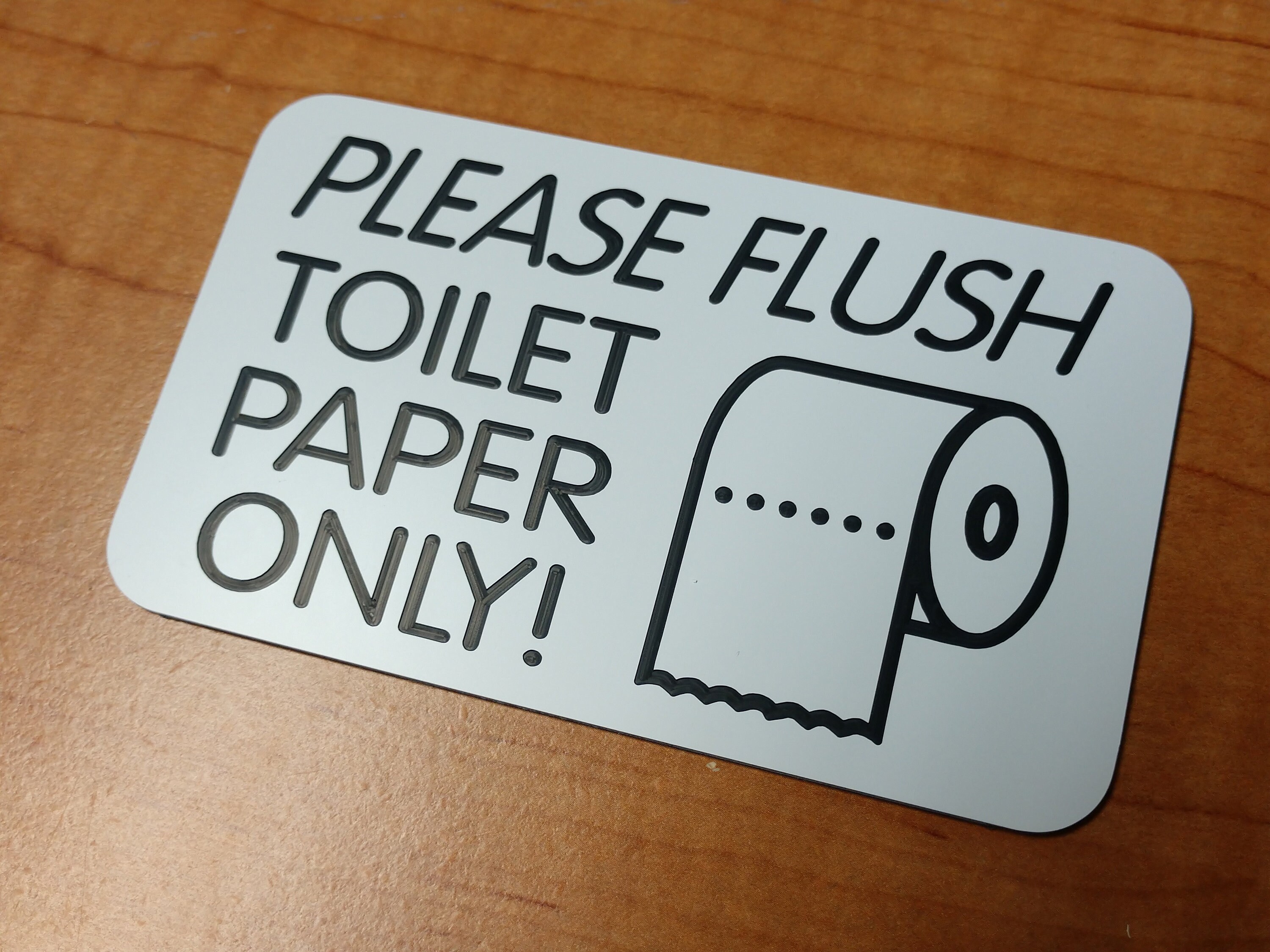 Please Flush The Toilet Sign Kids