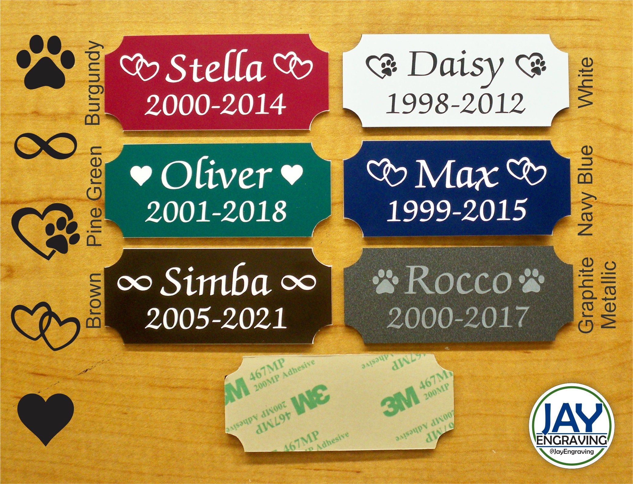 Custom Engraved 1.25x3 Pets Name Plate In Memory of Plaque Etsy