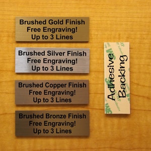 Custom Engraved 1x3 Plate | Wall Door Tag Suite Sign Placard Badge | Adhesive Backing | Customized Personalized | Pet Name Laser Buck Plaque