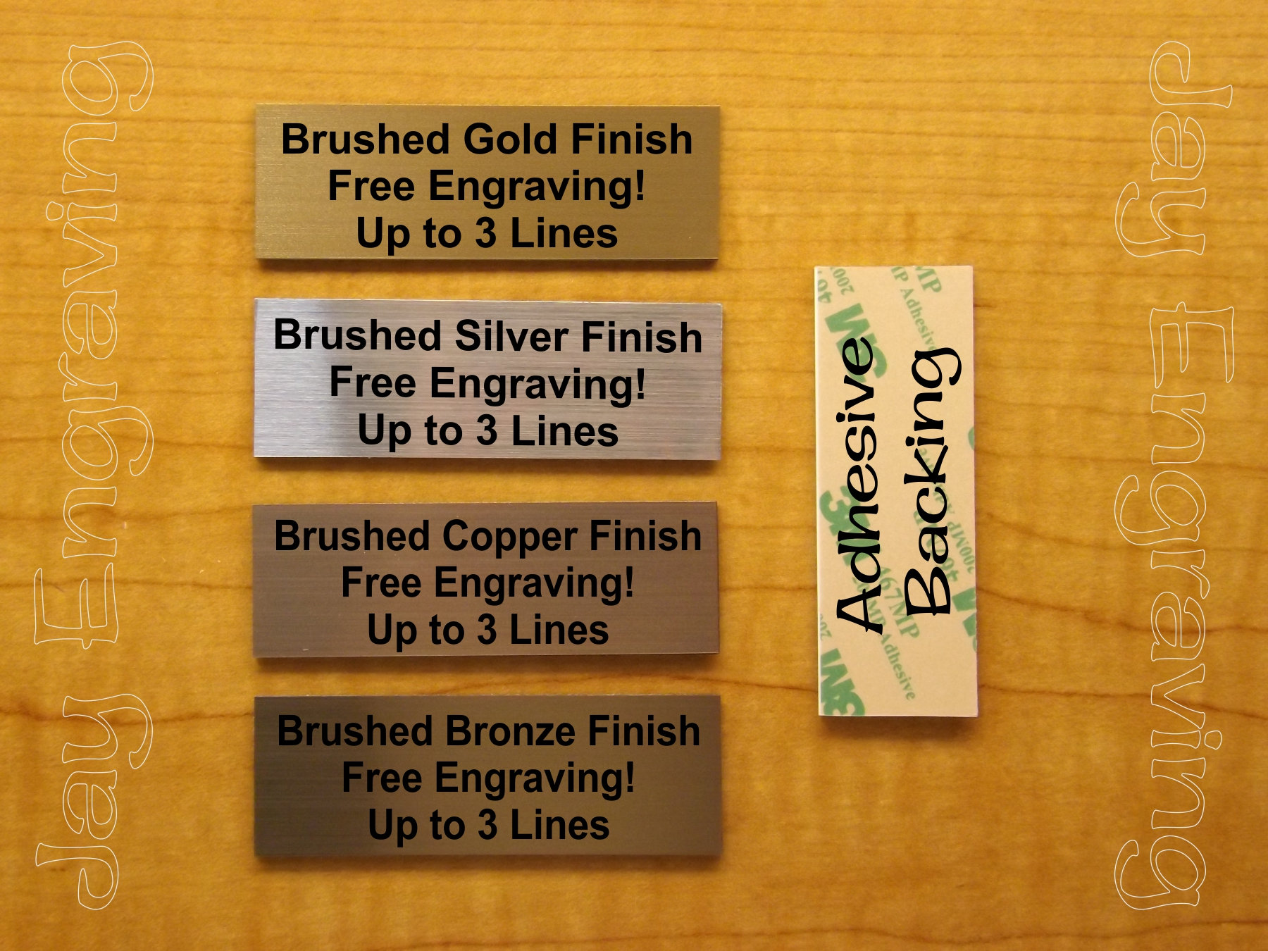 Custom Engraved 1x3 Plate | Nameplate Plaque Label With Adhesive ...