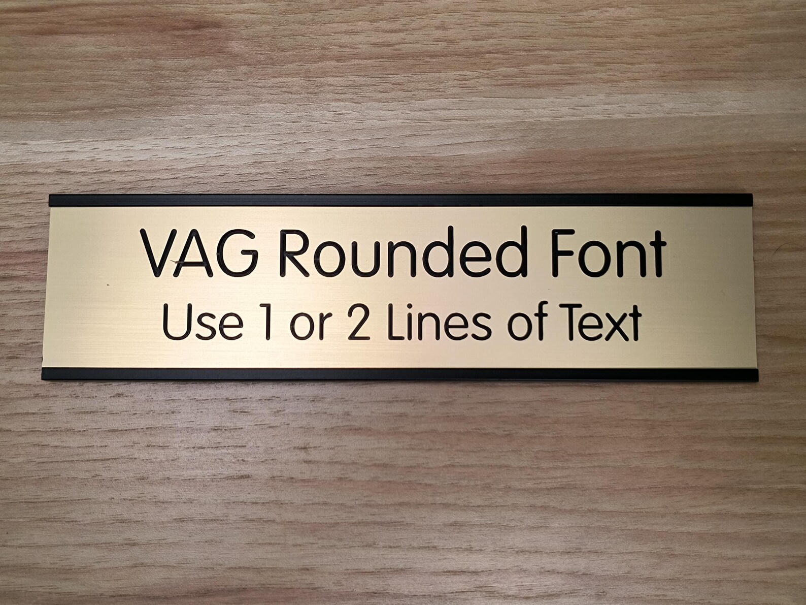 Custom Engraved 2x8 Name Plate With Black Wall Mounted Metal Holder ...