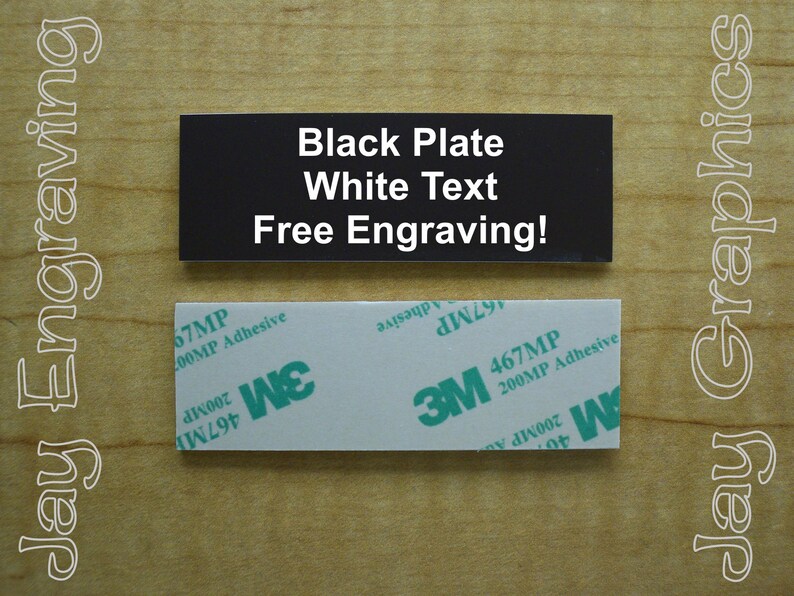 Custom Engraved 1x3 Plate adhesive Back Personalized Etsy