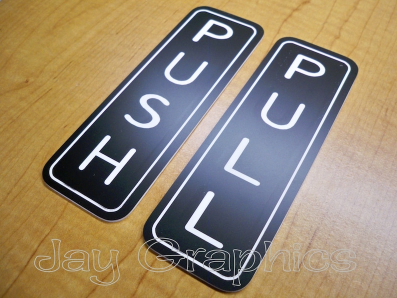 Engraved Push Pull 6x2 Door Signs Office Or Business Etsy
