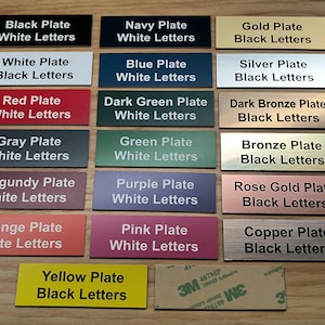 Placa de plástico grabada personalizada / Placa personalizada para oficina, etiqueta de identificación para puerta / Varios colores y tamaños / Pequeña oficina