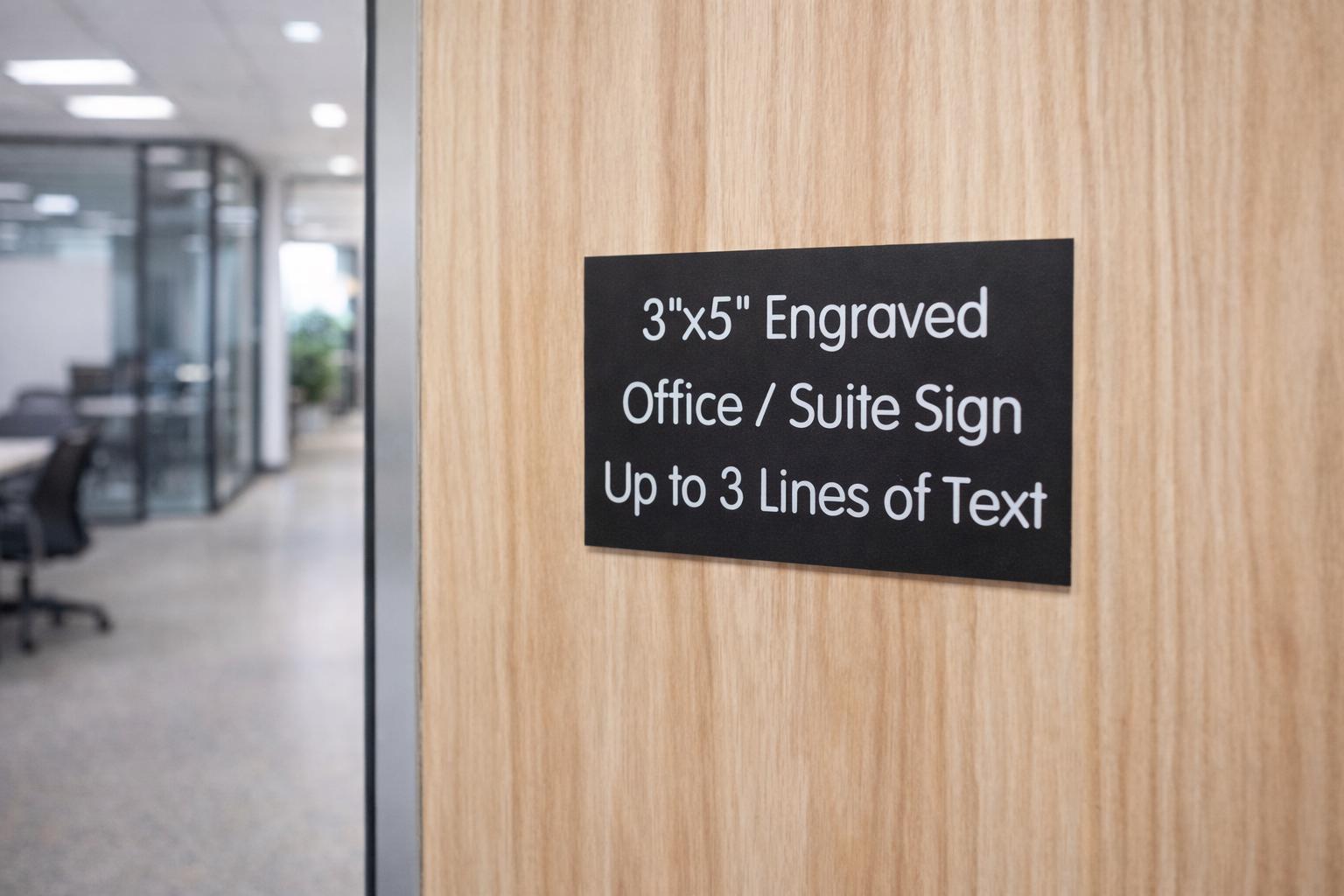 Custom Engraved 3x5 Office Sign -ANY COLOR- Name Plate Personalized ...