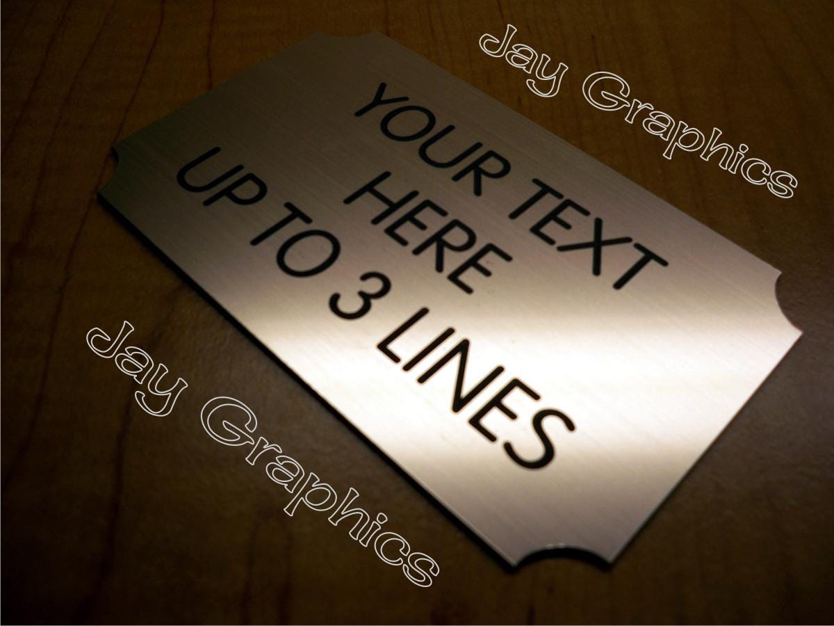 Custom Engraved 3x5 Office Sign | Copper Finish Name Plate ...