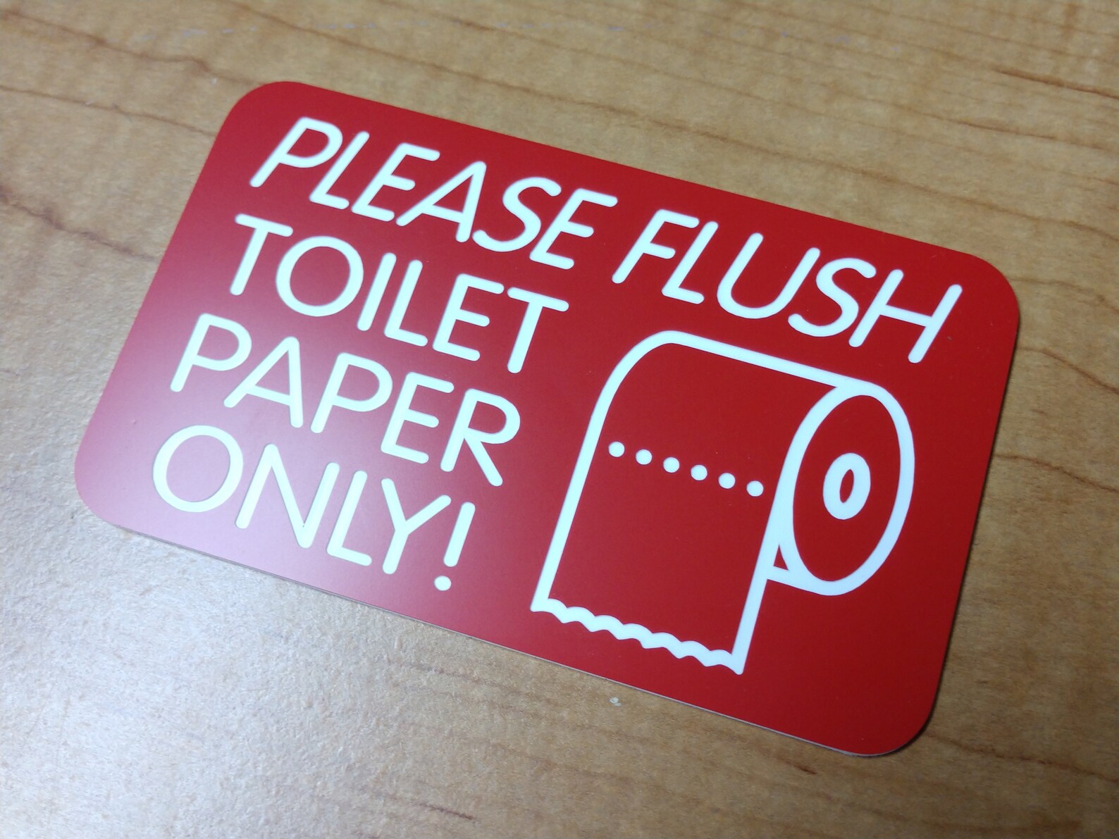 Please Flush TOILET PAPER ONLY Engraved 3x5 Restroom Sign Etsy