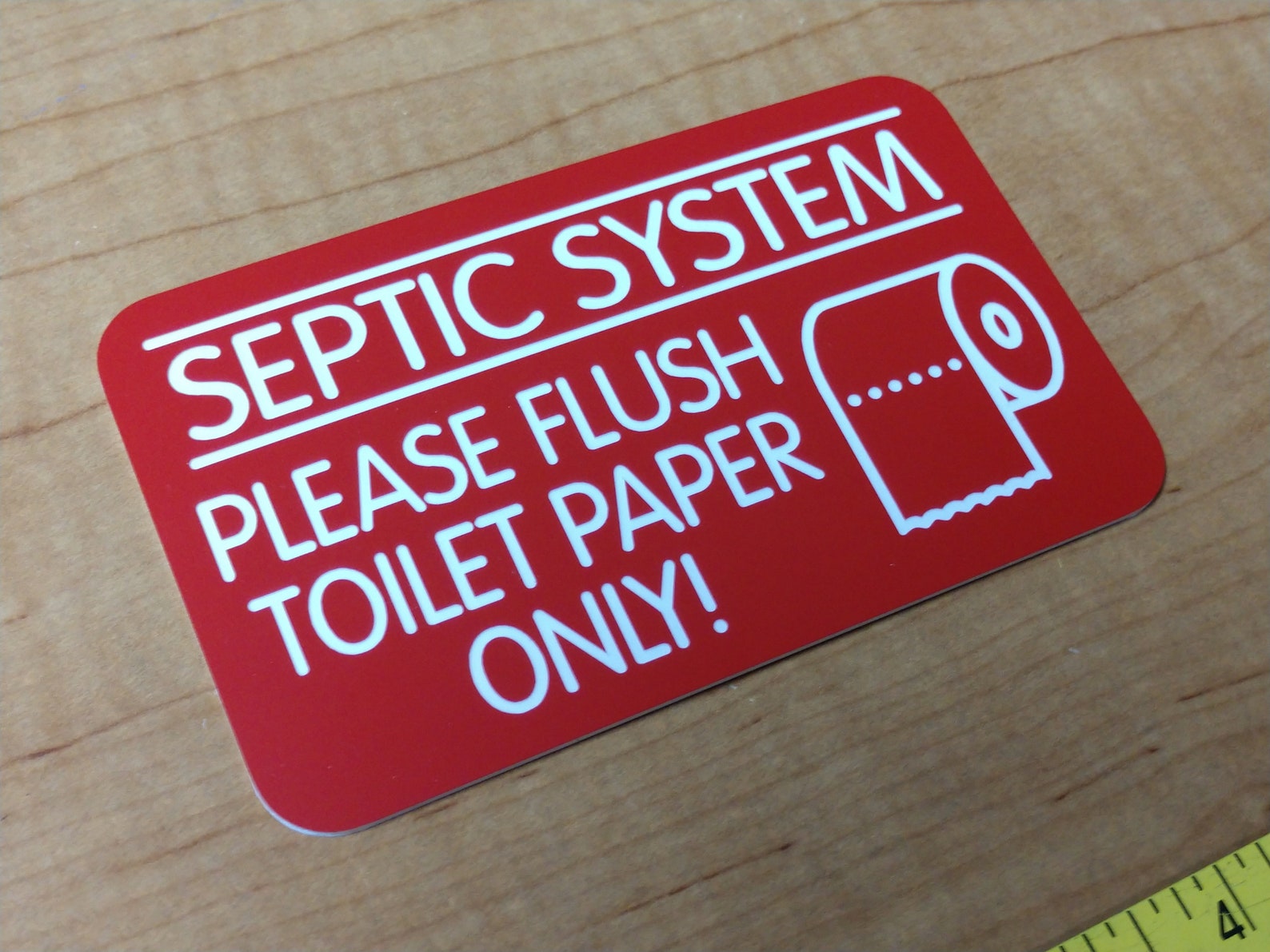 SEPTIC SYSTEM Please Flush Toilet Paper Only Engraved Etsy