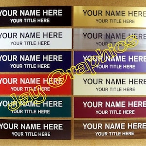 Custom Engraved 2x6 Name Plate Personalized Customized Wall Door Desk Tag Sign Engraving Plaque Placard Office Business Suite Unit Adhesive
