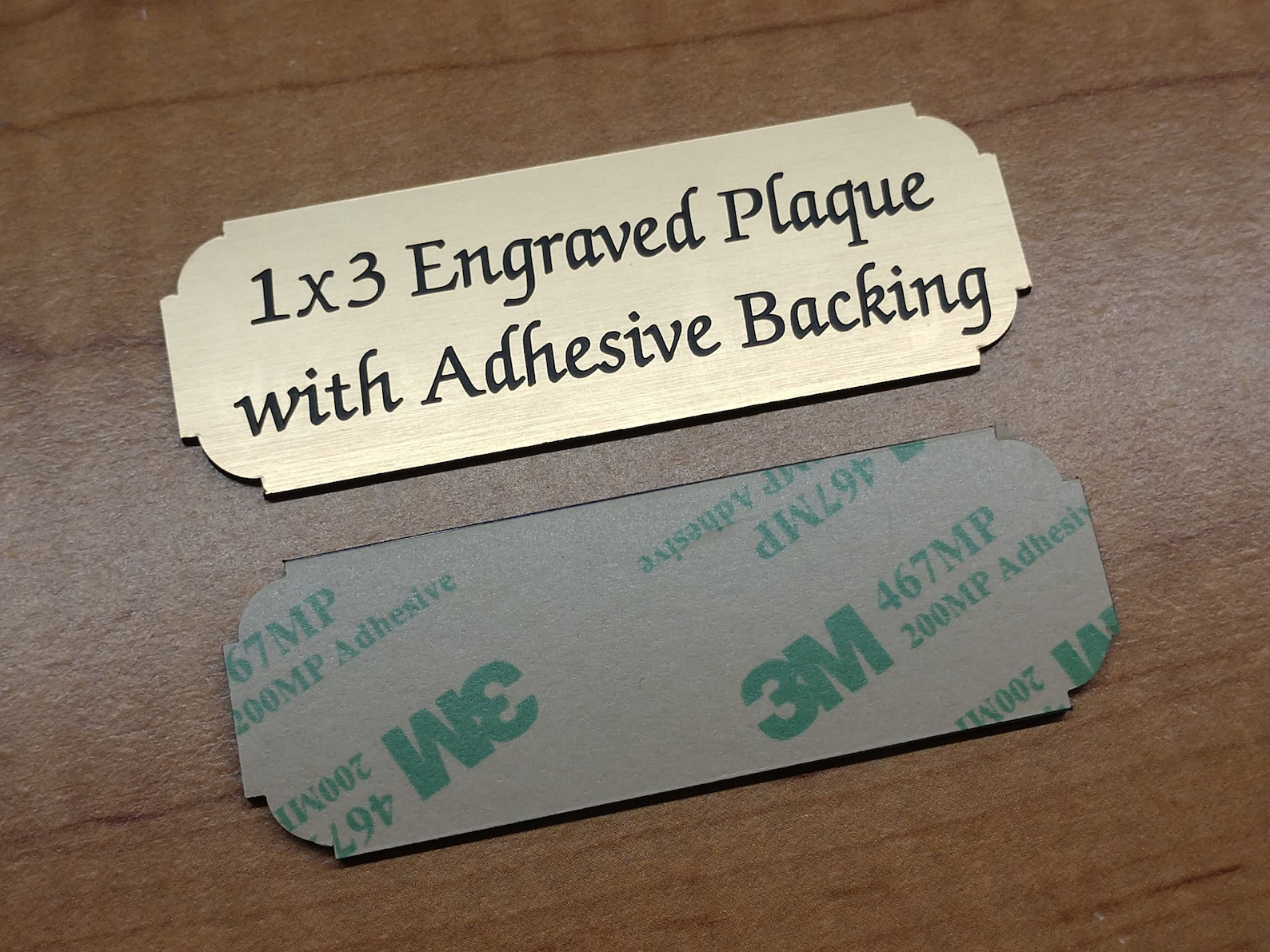 Custom Engraved 1x3 Plate With Calligraphy Script Font With Adhesive ...