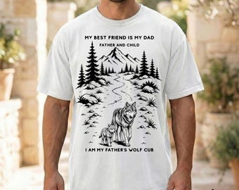 Father’s Day Gift for Dad, Father Child Footprint T-Shirt, Meaningful Dad Gift, Minimalist Family Shirt, Comfort Color Unisex-1717