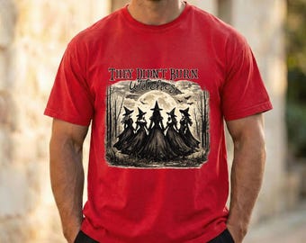 Vintage Halloween Shirt, Witches T-Shirt, Spooky Graphic Tee, Halloween Apparel, Retro Halloween, Comfort Color Unisex-1717