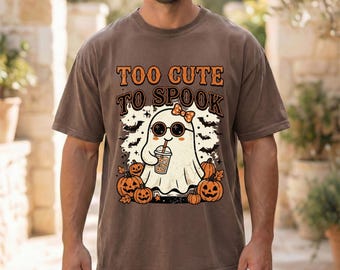Vintage Halloween Shirt, Funny Ghost T-Shirt, Spooky Graphic Tee, Halloween Apparel, Retro Halloween, Comfort Color Unisex-1717