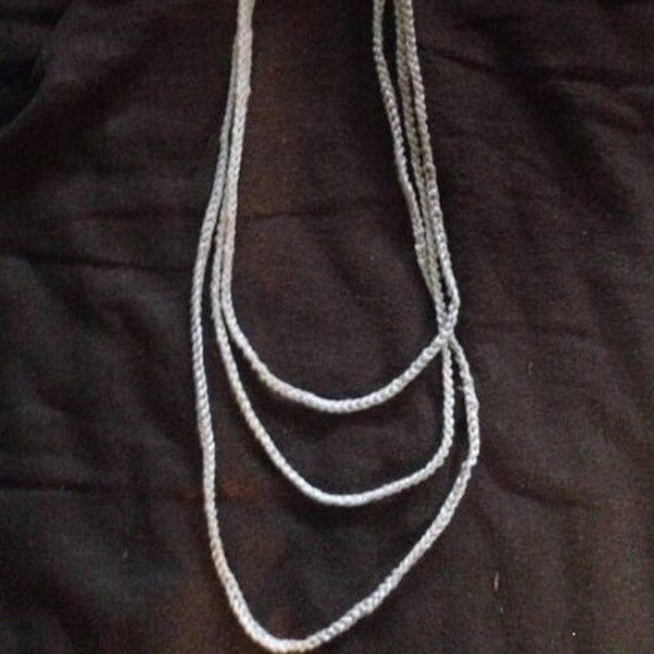 Hemp-necklace simple braid (various lengths)