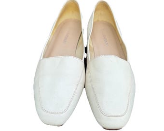 Mocassins VTG Enzo Angiolini " Liberty " En Cuir Crème Taille 6 M