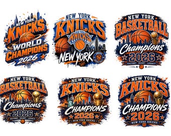 New York Knicks Basketball Champions PNG Bundle (Instant Download)