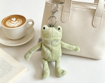 Llavero de peluche de la rana Little Fergus de Jellycat / Lindo y suave juguete de rana, regalo para ella.