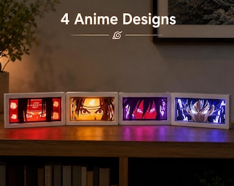 Anime LED Night Light, Manga Inspired Acrylic 3D Illusion Desk Lamp, USB Gaming Room Decor, Christmas Gift for Anime Fans