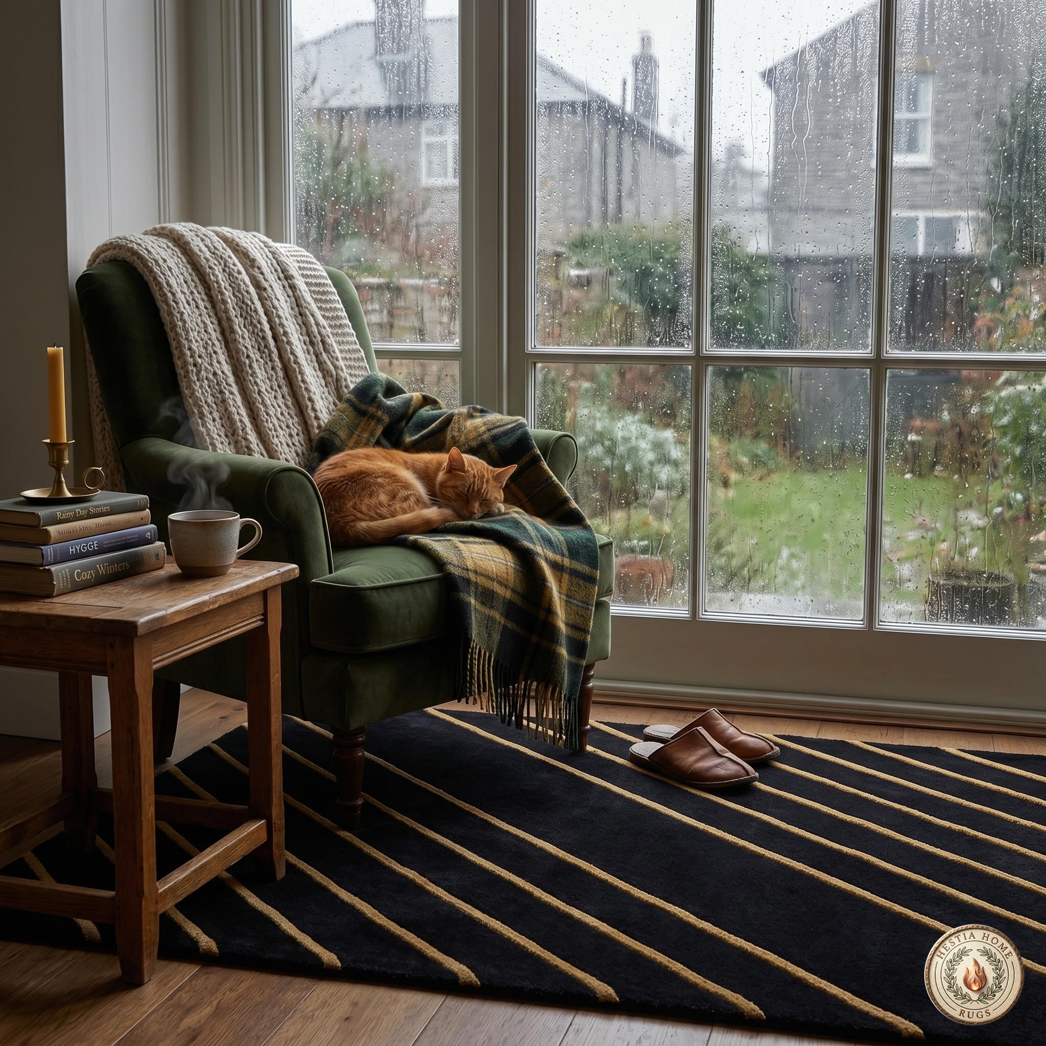 Executive Area Rugs Black and Gold Geometric Area Rug, Art Deco Striped Carpet, Hand Tufted ...